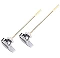 2 Pack Toliet Tank Flush Lever Handle, Universal Side Mount Toliet Handle Replacement Trip Levers, Chrome Finish Toilet Handle Fits Most Toilets
