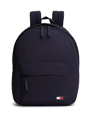 Tommy Hilfiger(トミーヒルフィガー） バックパック, ネイビー, メッシュ背面パネル付き, フロントポケット, 多機能デイパック XA00059 [並行輸入品]