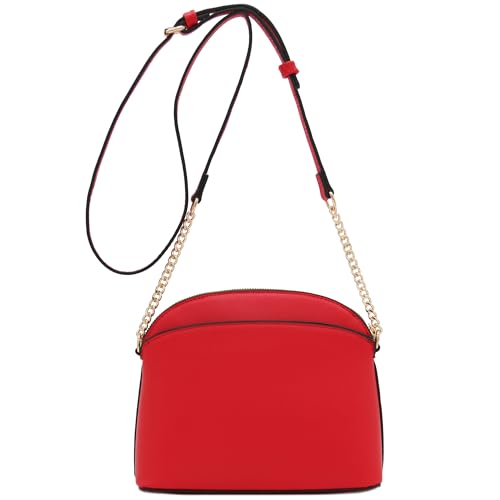 Image of FashionPuzzle Saffiano Small Dome Crossbody bag with Chain Strap