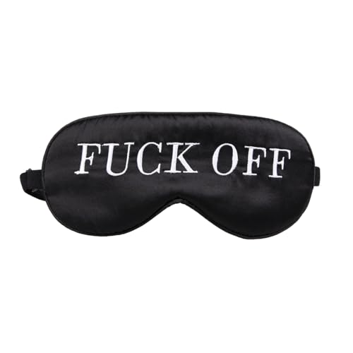 NMM Global 100% Mulberry Silk Sleep Mask Natural Sleeping Mask for Men & Women Super Soft Eye Mask for Sleeping with Free Ear Plugs(Fuck Off) (Fuck Off M)