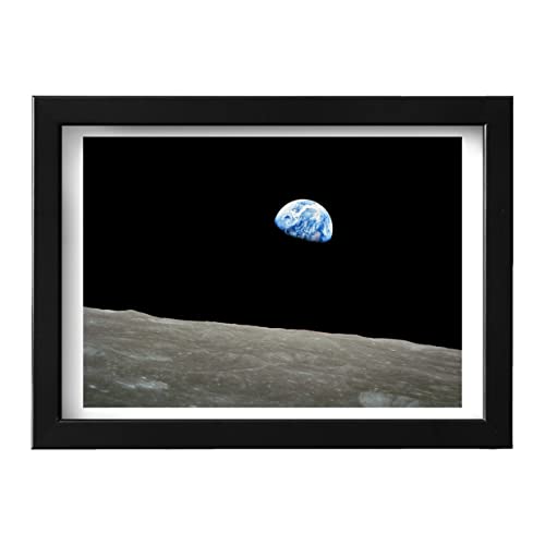 Lámina Earthrise NASA de la misión Apolo, cuadro astronómico sin marco mediano semibrillante