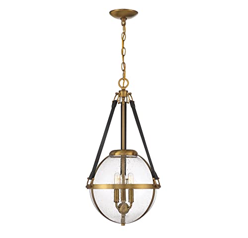 Savoy House 7-1837-3-322 Bozeman 3-Light Pendant In Warm Brass (14" W X 25" H) #TOP8