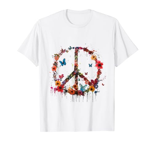 Peace Love Costume Hippie Symbole de Paix années 60 et 70 T-Shirt