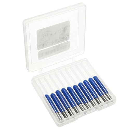 3.175mm*0.1mm Engraving Bits CNC Router Tool 60° Degree V-Shape, 10pcs