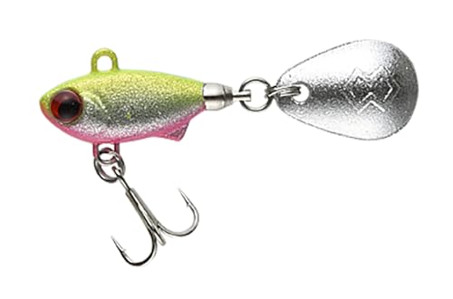 Madness Vibrating Bakly Spin 6, 1.8 inches (45 mm), 0.2 oz (6 g), Silver Powder Pink Berry Chart #05