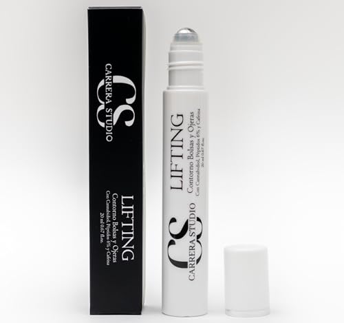 Contorno de Ojos Lifting Reduce Bolsas y Ojeras/Tamaño XL 20ml / Vegano/Natural/Aplicador Roll On Efecto Frio. Argileline al 6%, CBD, Cafeína, Te Verde, Unificando la ojera. Todo tipo de piel.