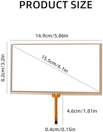JSGHGDF Multifunctional 6.1Inch Multimedia Touch Display Screen for Navigation and Entertainment in Vehicles Control Touch Display Screen - 2