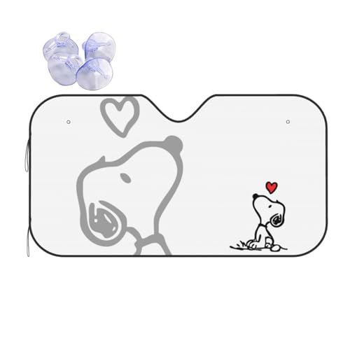 スヌーピー サンシェード 車 フロント フロントサンシェード 遮光 断熱 Uvカット 劣化防止 吸盤2個付 簡単着脱 コンパクト収納 2サイズ選択