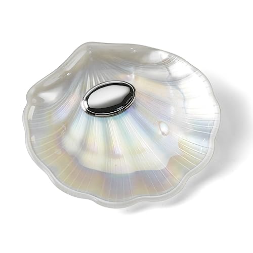 Concha Bautizo nácar blanco con chapa lisa para grabar (Grabado incluido) Entrega 24 horas