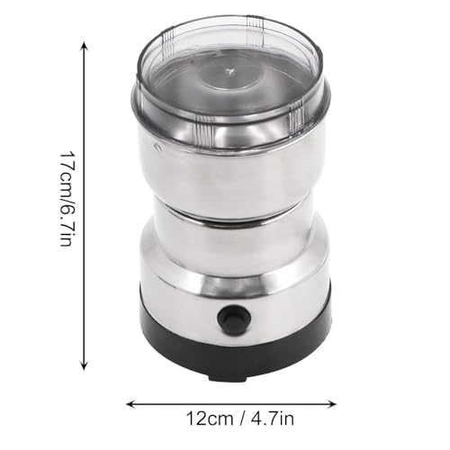 Image of 𝟏𝟓 𝐘𝐞𝐚𝐫𝐬 𝐖𝐚𝐫𝐫𝐚𝐧𝐭𝐲 Electric Coffee Grinder 300W - Stainless Steel Mini Masala Grinder for Spices, Seeds, Nuts, Coffee Beans - Dry Masala Mixer with Large Capacity