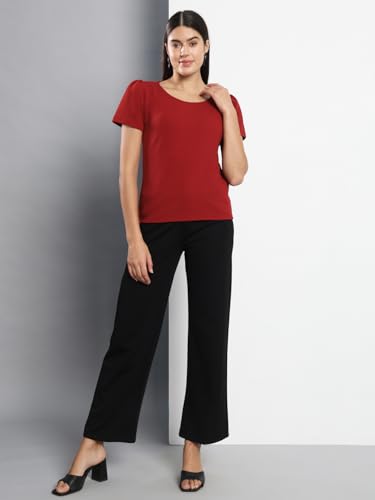Image of Q - RIOUS Casual Solid Womens Regular Top