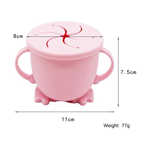 Image of ATORSE Spill-Proof Baby Kids Toddler Baby Silicone Snack Cup with Lid Snack Bowl Pink|Baby | Feeding | Other Baby Feeding