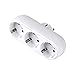 Produktbild RALMALL 1 Stück 250V EU Standard Verlängerungsadapterbuchse Adapter für Dreifach- / Doppelbuchse Multifunktionsbuchse für EU Plug Schlafzimmer Badezimmer Küche Schulheim