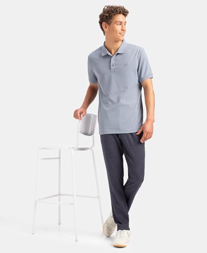 Image of Jockey AM38 Men's Microfiber Fabric Solid Half Sleeve Polo T-Shirt with StayDry & StayFresh Technology