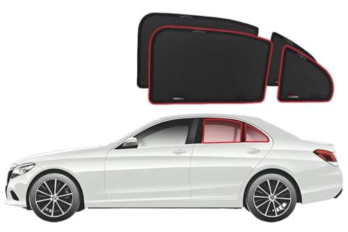 Genuine SNAPSHADES Car Rear Window Shades for Mercedes-Benz C-Class Sedan 4th Gen (W205; 2014-2021)