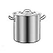 Rondel 6-98L garnek zapasowy Wielki Stal nierdzewna Garnek Zupy Z Pokrywką Dno kompozytowe Głęboka Wrząca Patelnia Zupy Zagęszczony Garnek Zupy (Size : 20 * 20cm(6L))