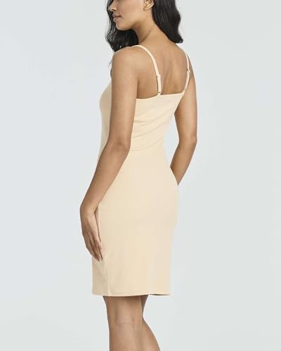 Image of Real Essentials 3 Pack: Womens Spaghetti Strap Tank Ribbed Mini Dress with Built-in Bra Summer Sundress Casual Lounge Dresses