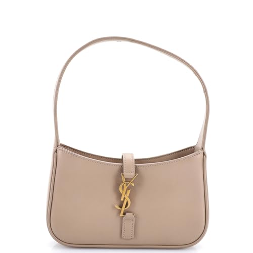 Saint Laurent, Pre-Loved Le 5 a 7 Hobo Leather Mini, Neutral