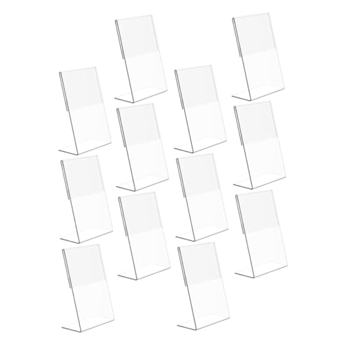 Support acrylique transparent haute stabilité pour affichage de menu 12 Pcs