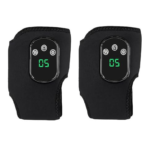 3 in 1 Foot Massager for Neuropathy, Ankle Massager for Pain Relief, Cordless Ankle Massage Machine with 5 Heat and 3 Vibration Modes for Achilles Tendinitis and Plantar Fasciitis (Black-2pcs)