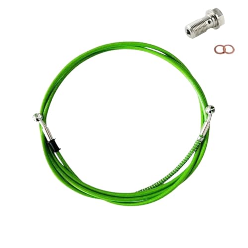 Durite de frein moto 1400mm M10x1mm coude 28 degrés pour embrayage hydraulique