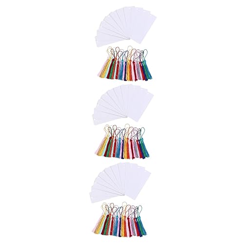 Marque-pages vides avec pompons Ciieeo lot de 144 pièces pour étiquettes et artisanat