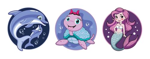 Schneiders Schulranzen-Zubehör Patches 3 teilig Ocean Buddies flieder