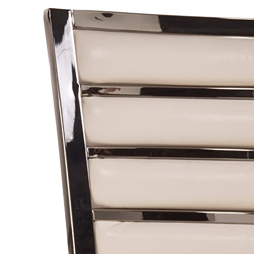 Hillsdale, Rouen Metal Counter Height Swivel Stool with Upholstered Back, Shiny Nickel - Image 3