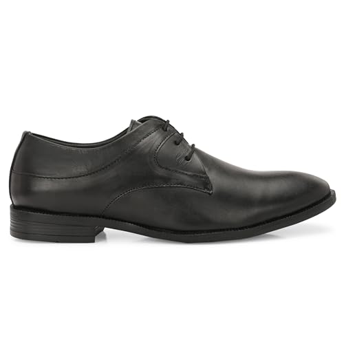 Image of Blue Leather by Centrino Lace-up Men's Formal Shoe | Stylish with Soft Cushioned Insole | Trendy Lace-Up Design | Durable Leather with Anti-Skid Sole | Perfect for Formal Wear (4035)