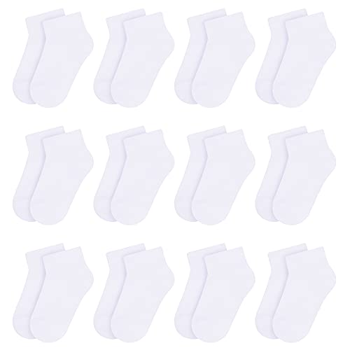 Libella 12 Paar Sneaker Socken Jungen/Mädchen Kurzsocken Füßlinge schwarz und weiß zur Auswahl 80% Baumwolle 2863 31-34