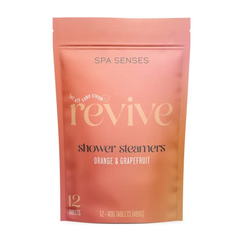 Spa Senses Shower Steamers Aromatherapy 12 Pack - Usa Made - Citrus, Orange, Grapefruit, Mint Essential Oils - Energize - Gift For Birthday, Gift For Women And Men, Stress Relief, Shower Bath Bombs #TOP5
