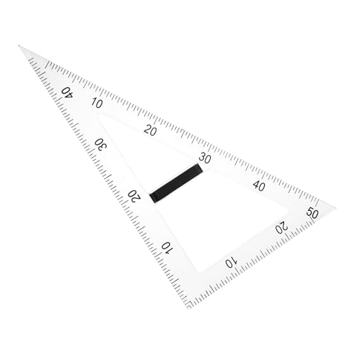 Règle triangulaire pédagogique transparente à fixation magnétique