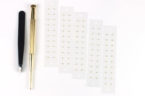 Ear Seeds Acupuncture (Gold 100 Pcs with Tools)
