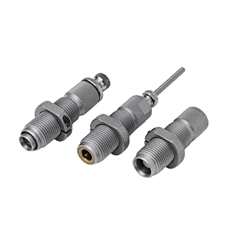 Hornady Custom Grade New Dimension 3-Die Set, 40 S&W/10MM Auto (546533) - Caliber Specific Reloading Equipment for Handloaders with Full Length Sizer, Expander, Seating Die, Sure-Loc Rings, & Storage
