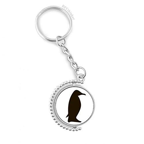 Llavero giratorio de pingüino negro un detalle original para entusiastas del mar