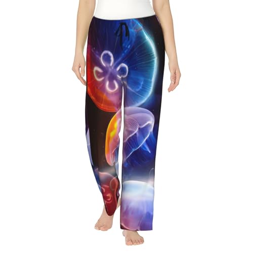 Pantalon de pyjama femme méduse confortable avec poches