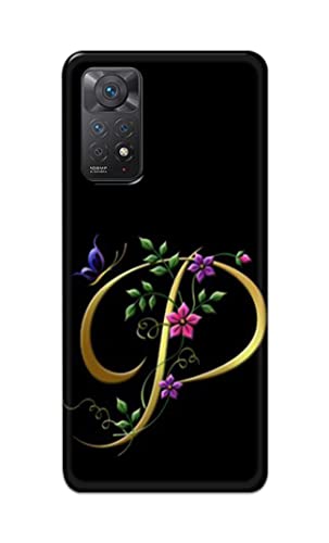 Image of Printed Hard Back Cover Case for Mi Redmi Note 11 Pro+ Plus 5G Back Cover (Alphabet P) -1803