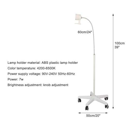 Lampe mobile pour animaux de compagnie et chirurgie avec bras flexible de précision à LED