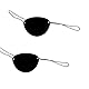 Artibetter 14 Stücke Schwarz Elastische Augenklappe Strabismus Einstellbare Piraten Augenklappe Einzigen Augenmaske mit Schnalle für Kinder Amblyopie Faule Augenklappen
