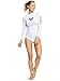 Roxy Women's Long Sleeve Compression Fit Rashguard UPF 50+ Quick Dry Recycled Swim Shirt, Bright White, Medium