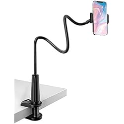 Porta Celular Para Grabar TRYONE Soporte Movil Teléfono - Soporte Flexible con Brazo de Cuello de Cisne para Serie iPhone/Celulares Samsung/Huawei/Google Pixel y Más, 70 cm de Longitud en Total