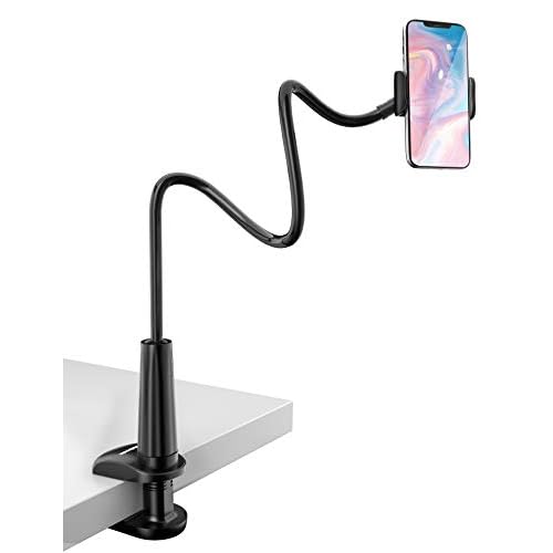 TRYONE Soporte Movil Teléfono – Soporte Flexible con Brazo de Cuello de Cisne para Serie iPhone/Celulares Samsung/Huawei/Google Pixel y Más, 70 cm de Longitud en Total