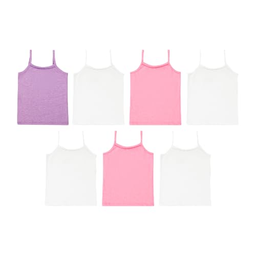 Image of Hanes Girls' Camisole, 100% Cotton Tagless Cami, Toddler Sizing, Multiple Packs & Colors Available