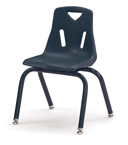 Image of Berries Jonti-Craft 8124JC1112 Stacking Chair with Powder-Coated Legs, 14 inch Height, Navy