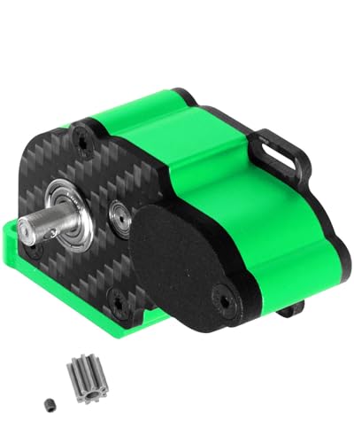 RCMYou Aluminum Transmission Gearboxes Upgrades Part for SCX10 SCX10 II 90046 90047,RC Crawler Car Alloy Transmission Gearbox Hop Ups,Green
