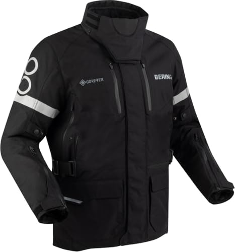 Bering Antartica GTX schwarz Gore-Tex Motorradjacke wasserdicht CE Cordura Protektoren, XL