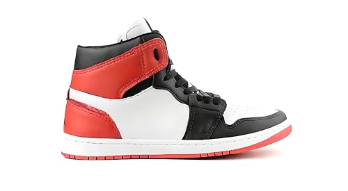 Tênis botinha cano alto jordan retro 1 preto branco (36)