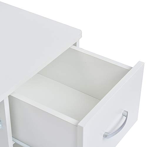 ROCKPOINT Axess White Computer Keyboard Tray and Drawer Small Home