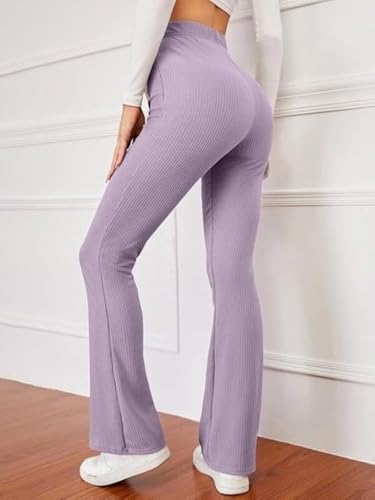 Image of Leriya Fashion Women's Stretch Fit Mid Rise Western Ribbed Stretchable Trousers || Casual Wear Jogging Wear || Sweatpants || Lightweight Wear.