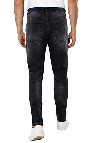 Mens Jeans Slim Fit Indigo Blue Stretch Jeans for Men Athletic Fit Denim Pants 323